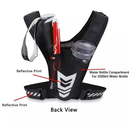 Reflective Running Vest One Size Mesh Lightweight Adjustable Breathable with Phone Pocket 1pc V1308-DSZKI-306