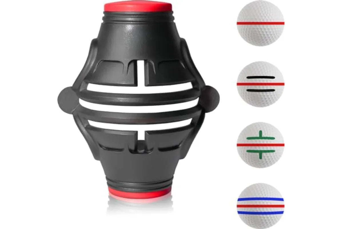 360 Degree Golf Ball Marker Positioning Marking Tool Practical Golf Accessory Black V1308-DSZKI-309