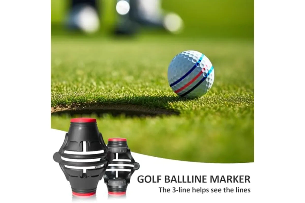 360 Degree Golf Ball Marker Positioning Marking Tool Practical Golf Accessory Black V1308-DSZKI-309