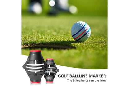 360 Degree Golf Ball Marker Positioning Marking Tool Practical Golf Accessory Black V1308-DSZKI-309