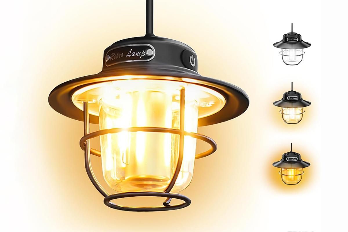 Portable Camping Light Waterproof LED Tent Lantern Rechargeable Outdoor Hanging Lamp V1308-DSZKI-31