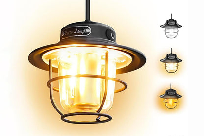Portable Camping Light Waterproof LED Tent Lantern Rechargeable Outdoor Hanging Lamp V1308-DSZKI-31