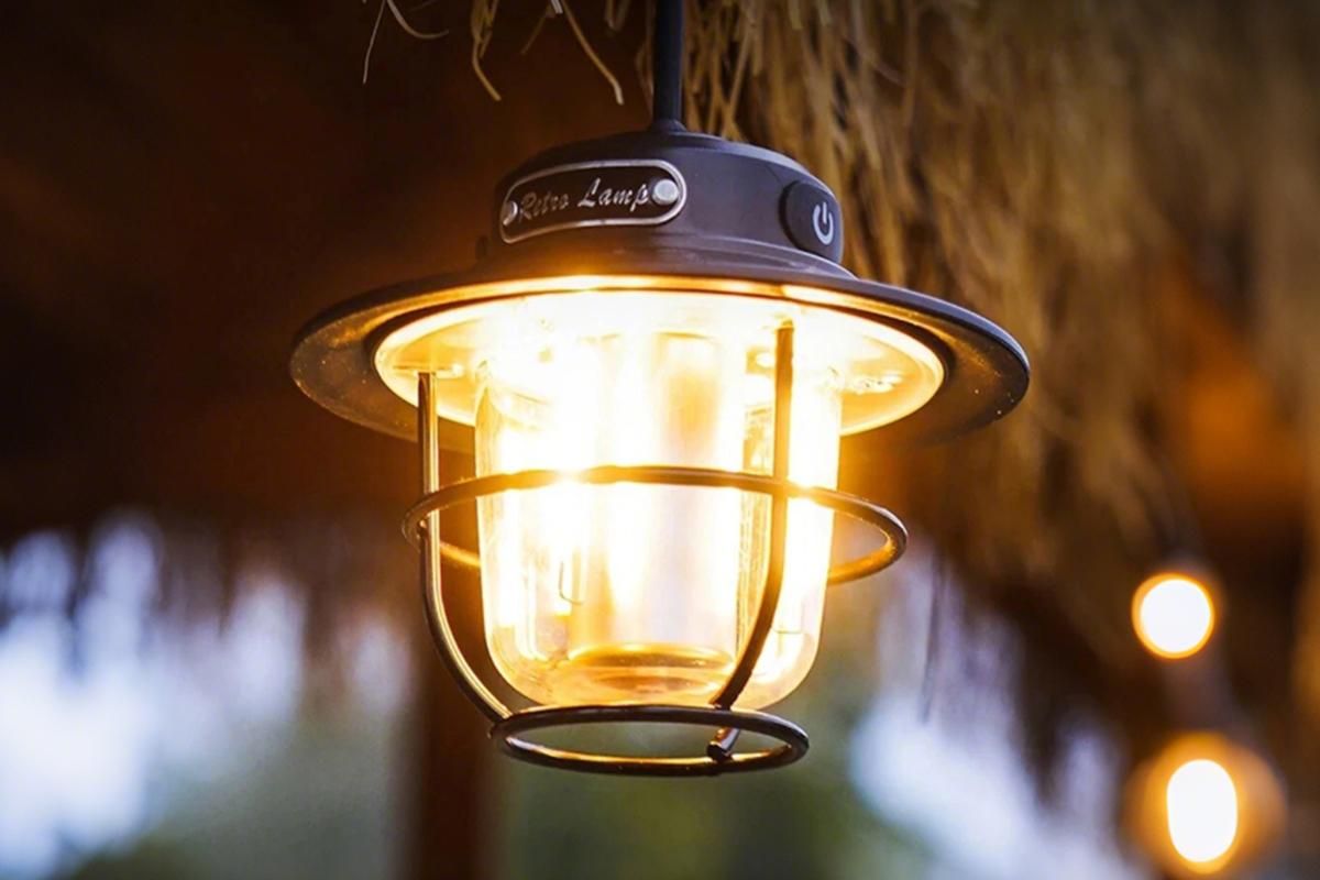 Portable Camping Light Waterproof LED Tent Lantern Rechargeable Outdoor Hanging Lamp V1308-DSZKI-31