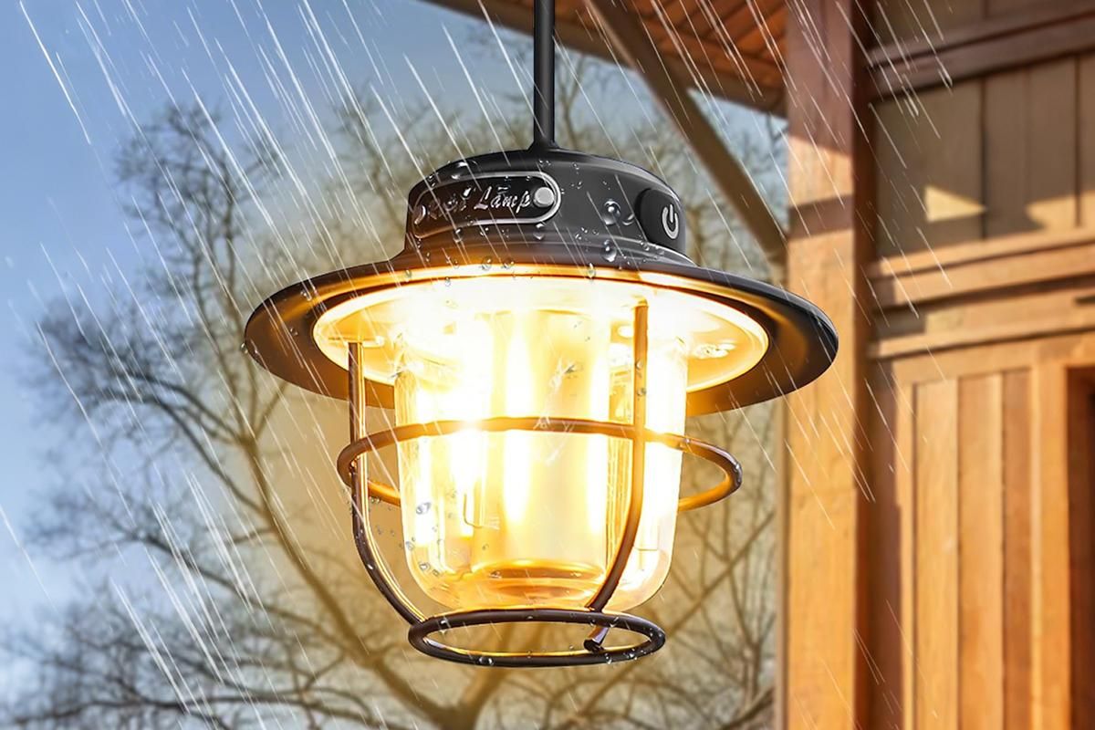 Portable Camping Light Waterproof LED Tent Lantern Rechargeable Outdoor Hanging Lamp V1308-DSZKI-31