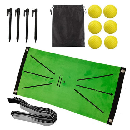 Golf Hitting Mat for Swing Detection Batting Portable Golf Pract Training Rug 24x12Inch V1308-DSZKI-310