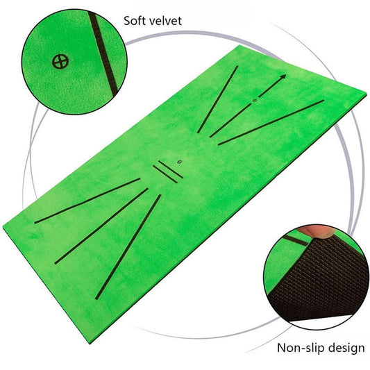 Golf Hitting Mat for Swing Detection Batting Portable Golf Pract Training Rug 24x12Inch V1308-DSZKI-310
