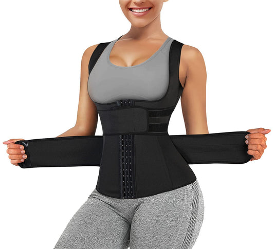 Waist Trainer Vest For Women Corset Trimmer Belt Slimming Body Shaper Tummy Control Cincher - M V1308-DSZKI-311-2