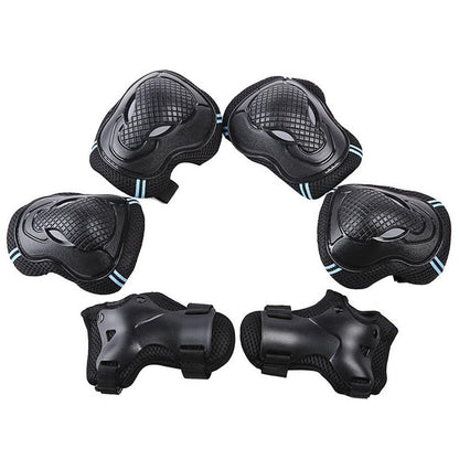 6Pcs Protective Gear Set Knee Elbow Wrist Guards for Skateboard Cycling Riding - M V1308-DSZKI-316-2