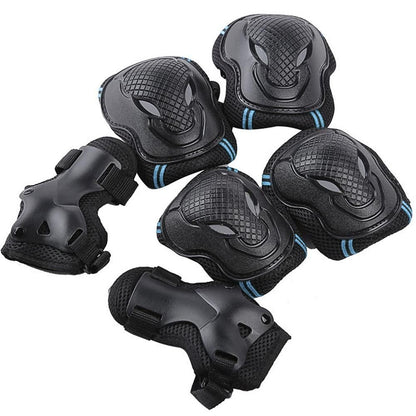 6Pcs Protective Gear Set Knee Elbow Wrist Guards for Skateboard Cycling Riding - M V1308-DSZKI-316-2