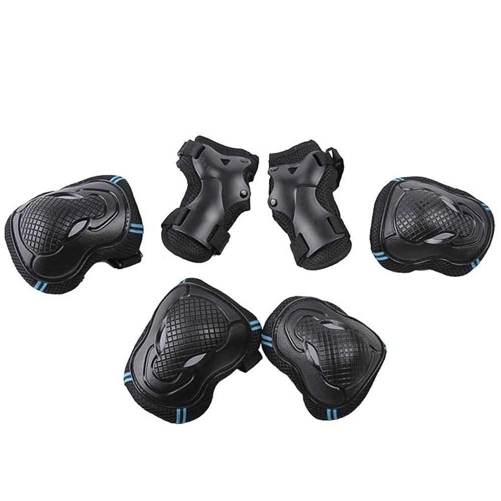 6Pcs Protective Gear Set Knee Elbow Wrist Guards for Skateboard Cycling Riding - M V1308-DSZKI-316-2