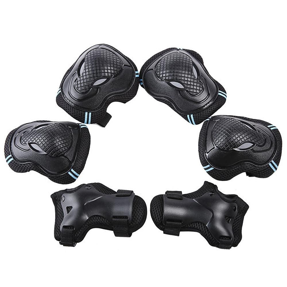 6Pcs Protective Gear Set Knee Elbow Wrist Guards for Skateboard Cycling Riding - L V1308-DSZKI-316-3