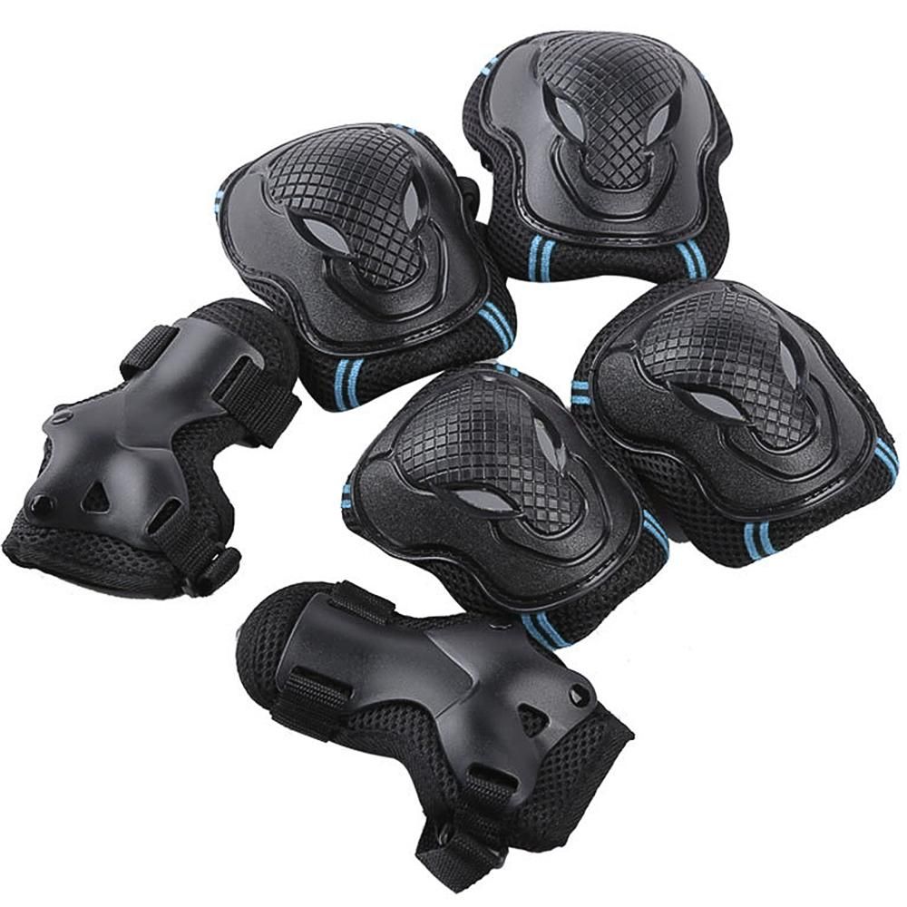 6Pcs Protective Gear Set Knee Elbow Wrist Guards for Skateboard Cycling Riding - L V1308-DSZKI-316-3