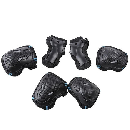 6Pcs Protective Gear Set Knee Elbow Wrist Guards for Skateboard Cycling Riding - L V1308-DSZKI-316-3
