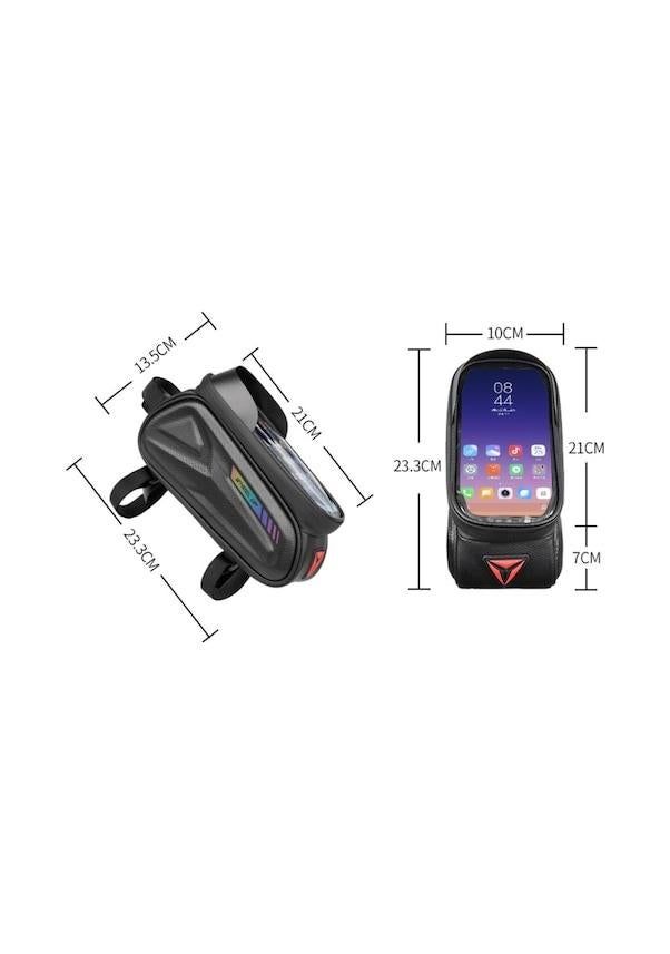 7-inch Waterproof Touch Screen Bike Bag, Bicycle Pouch Front Frame Tube Bag (color) V1308-DSZKI-317