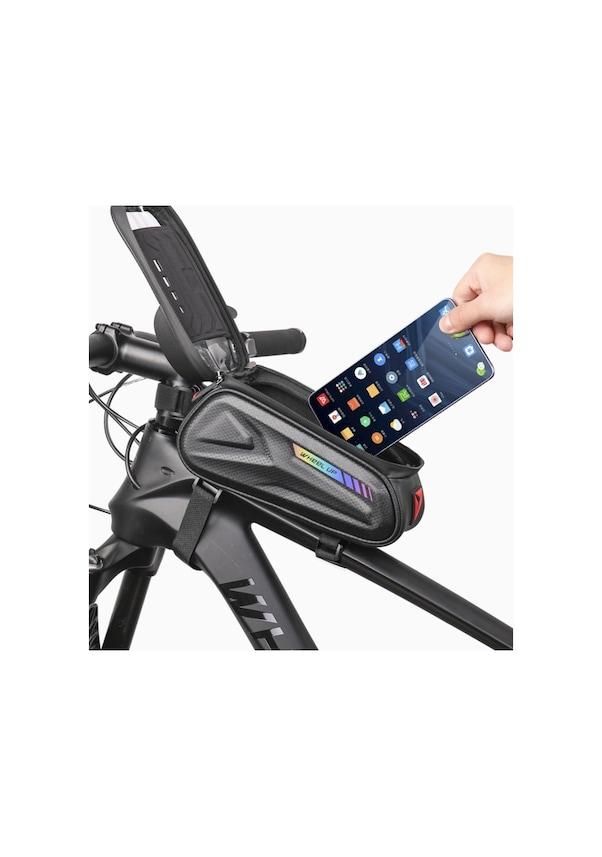 7-inch Waterproof Touch Screen Bike Bag, Bicycle Pouch Front Frame Tube Bag (color) V1308-DSZKI-317