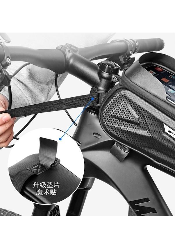 7-inch Waterproof Touch Screen Bike Bag, Bicycle Pouch Front Frame Tube Bag (color) V1308-DSZKI-317