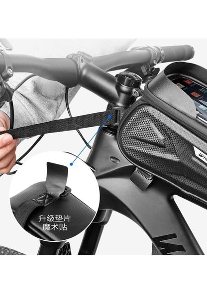 7-inch Waterproof Touch Screen Bike Bag, Bicycle Pouch Front Frame Tube Bag (color) V1308-DSZKI-317