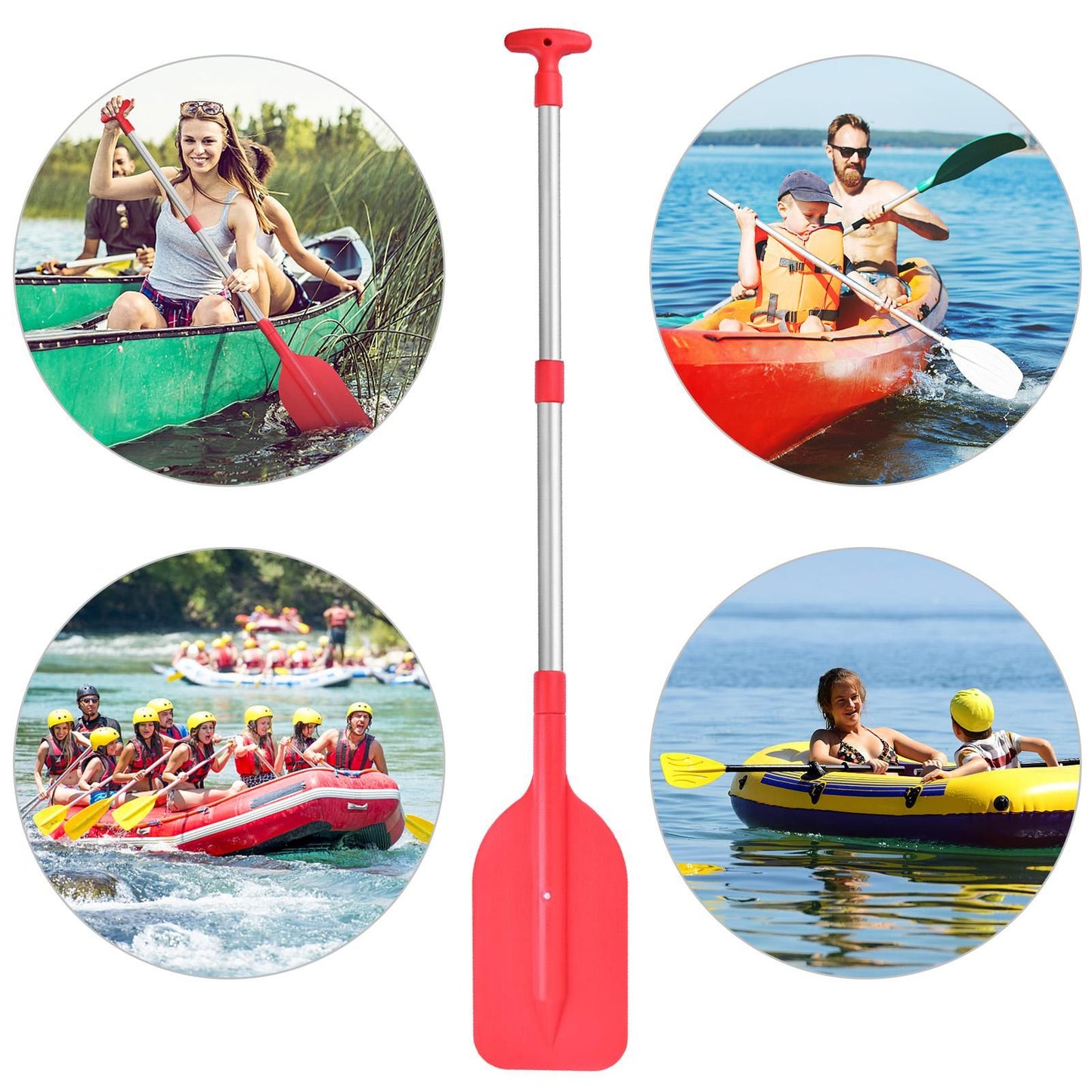 Collapsible Telescopic Mini Boat Paddle, Portable Adjustable Kayak Paddle Black V1308-DSZKI-321-1