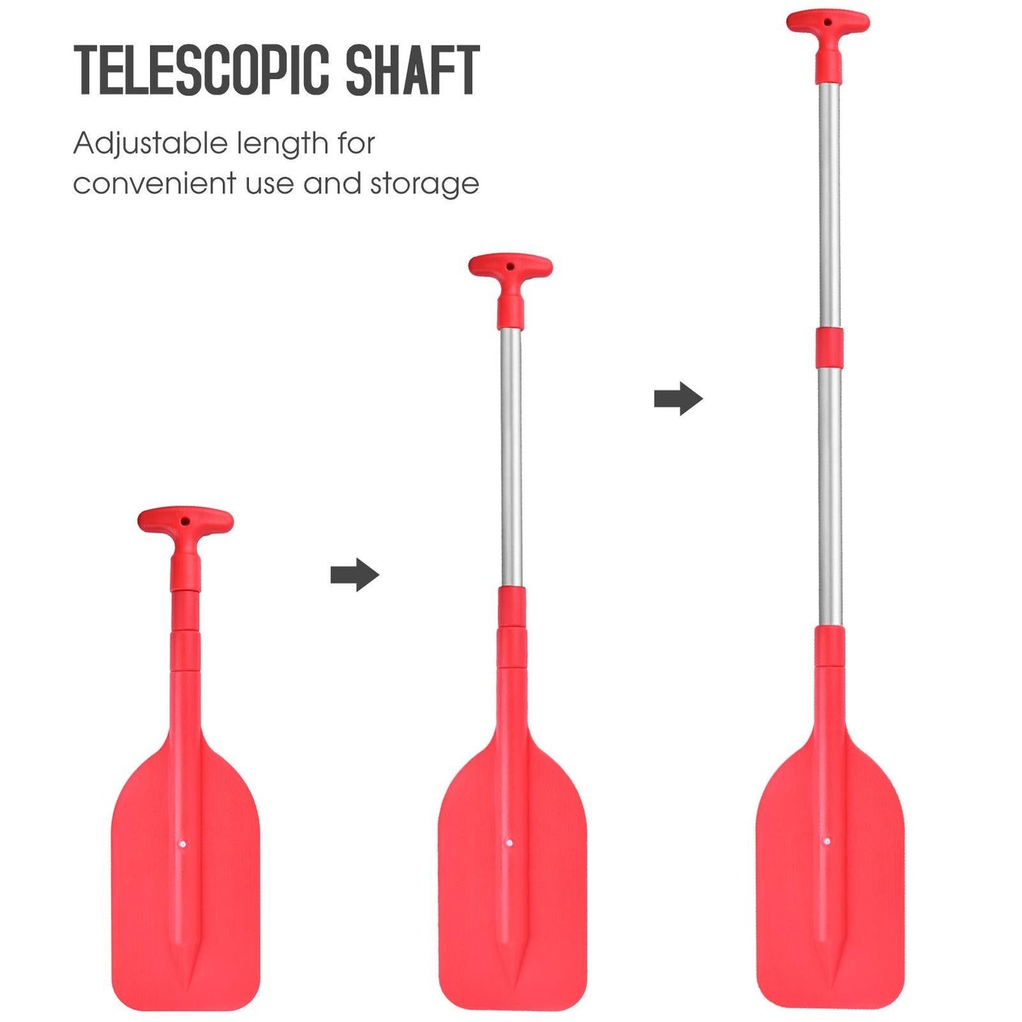 Collapsible Telescopic Mini Boat Paddle, Portable Adjustable Kayak Paddle Yellow V1308-DSZKI-321-2