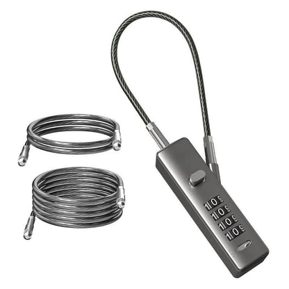 Steel wire rope combination lock basket anti-theft lock bicycle lock Wire rope password lock V1308-DSZKI-324