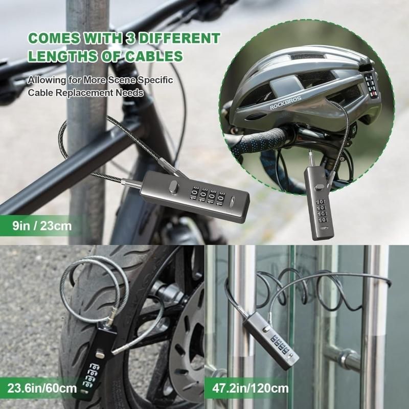 Steel wire rope combination lock basket anti-theft lock bicycle lock Wire rope password lock V1308-DSZKI-324
