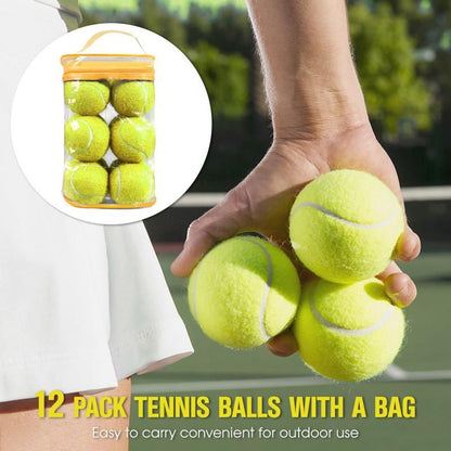 12 Pack Soft Training Tennis Balls, Low Pressure Pract Balls for Daily Training - Black V1308-DSZKI-325-2