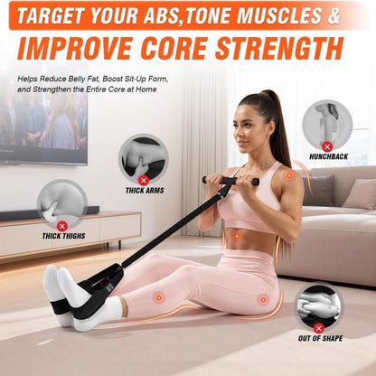 55LBS Foot Pedal Tension Rope, Home Leg Exercise Resistance Belt with Handle - Black V1308-DSZKI-328