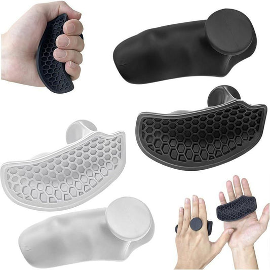 Grip Finger Exerciser Non-Slip Training Grip Fitness Weightlifting Gloves (2 Pairs) Black + Grey V1308-DSZKI-332