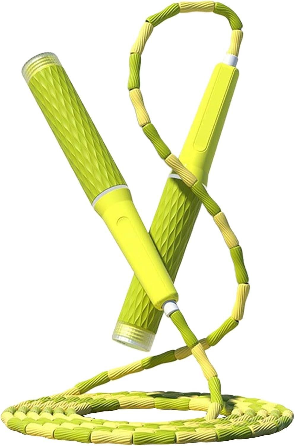 Jump Rope Beaded Adjustable Anti Tangle Fitness Skipping Rope Green V1308-DSZKI-333