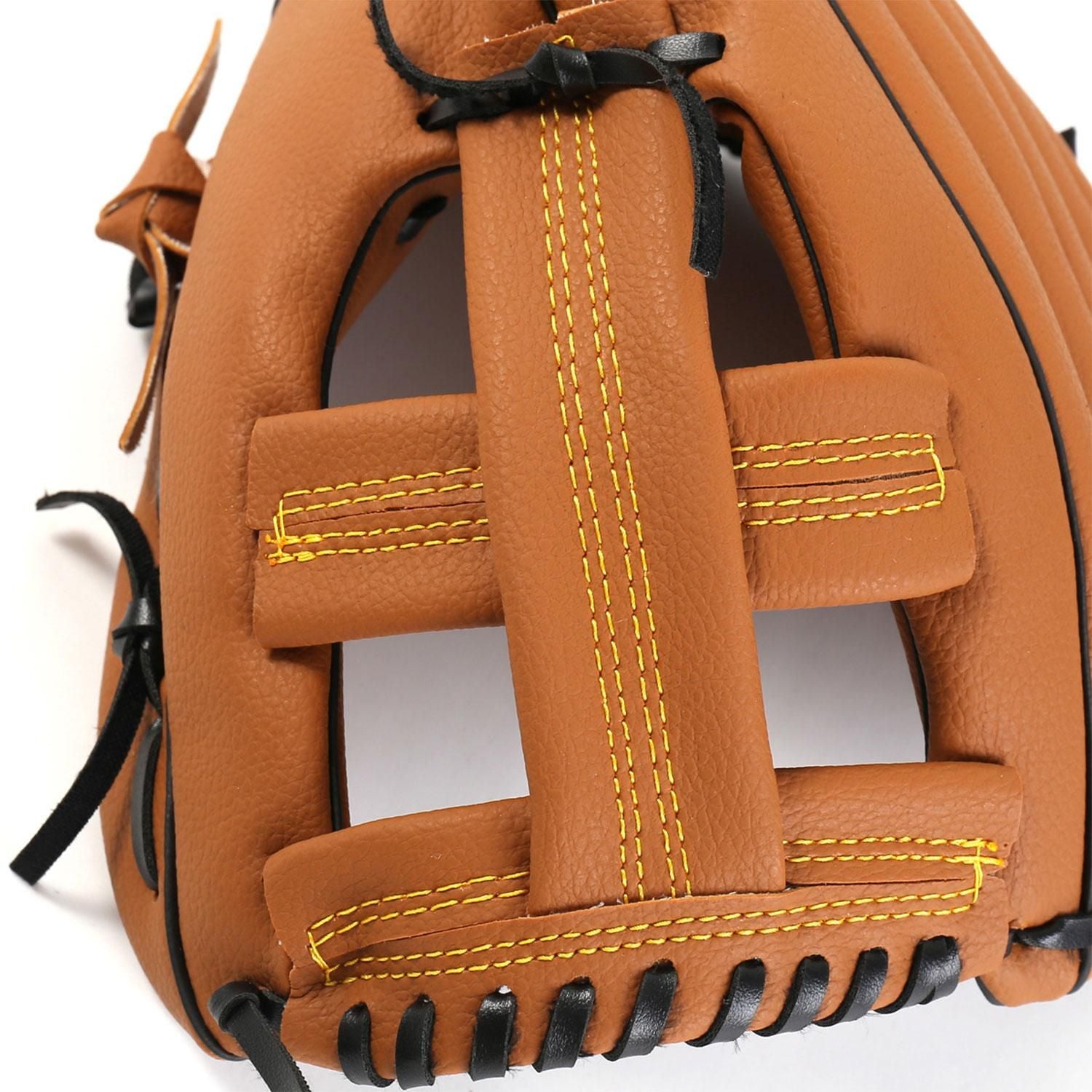 Left Hand Baseball Softball Glove, Training Beginner Mitt for Youth and Adult Players - S V1308-DSZKI-335-1