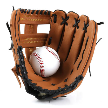 Left Hand Baseball Softball Glove, Training Beginner Mitt for Youth and Adult Players - S V1308-DSZKI-335-1