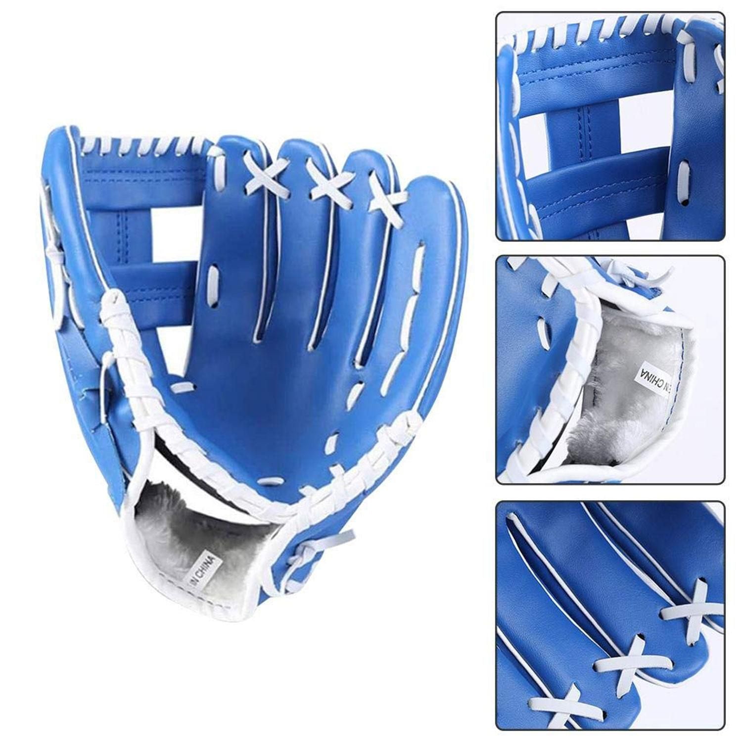 Left Hand Baseball Softball Glove, Training Beginner Mitt for Youth and Adult Players - M V1308-DSZKI-335-2