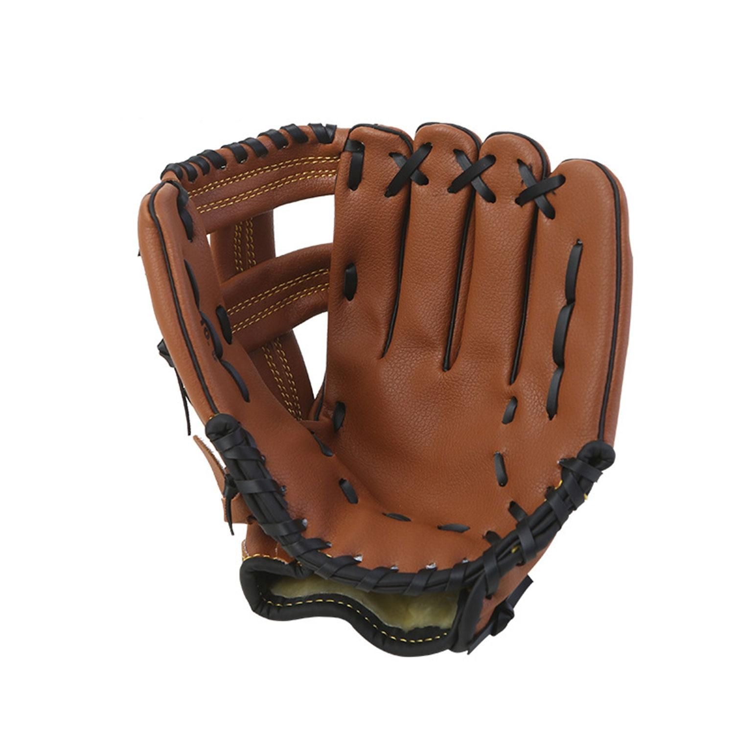 Left Hand Baseball Softball Glove, Training Beginner Mitt for Youth and Adult Players - L V1308-DSZKI-335-3