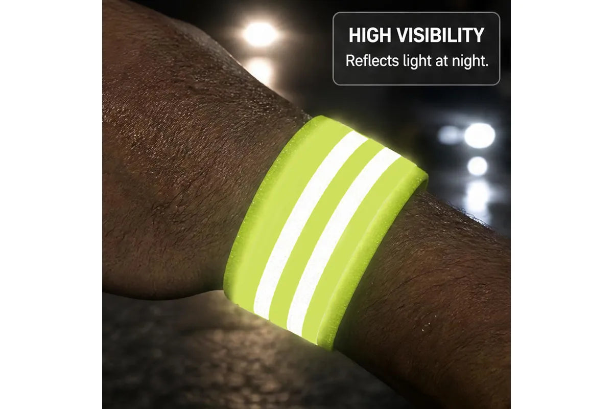 Reflective Wristbands 6 Pack Elastic Straps - High Visibility Bands for Cycling Running V1308-DSZKI-339