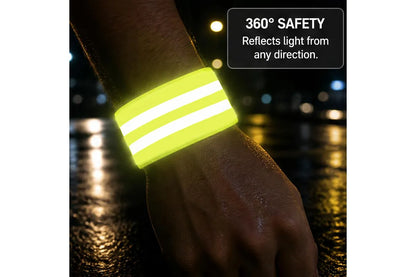 Reflective Wristbands 6 Pack Elastic Straps - High Visibility Bands for Cycling Running V1308-DSZKI-339