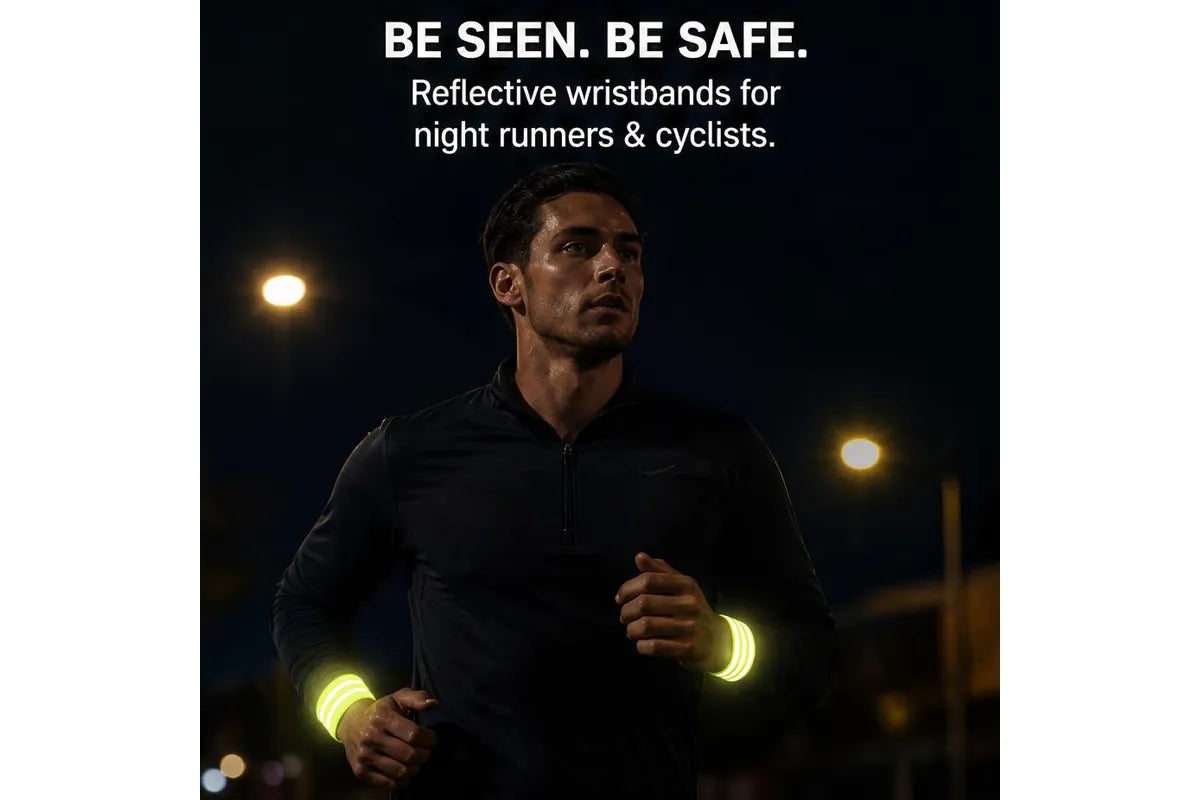 Reflective Wristbands 6 Pack Elastic Straps - High Visibility Bands for Cycling Running V1308-DSZKI-339