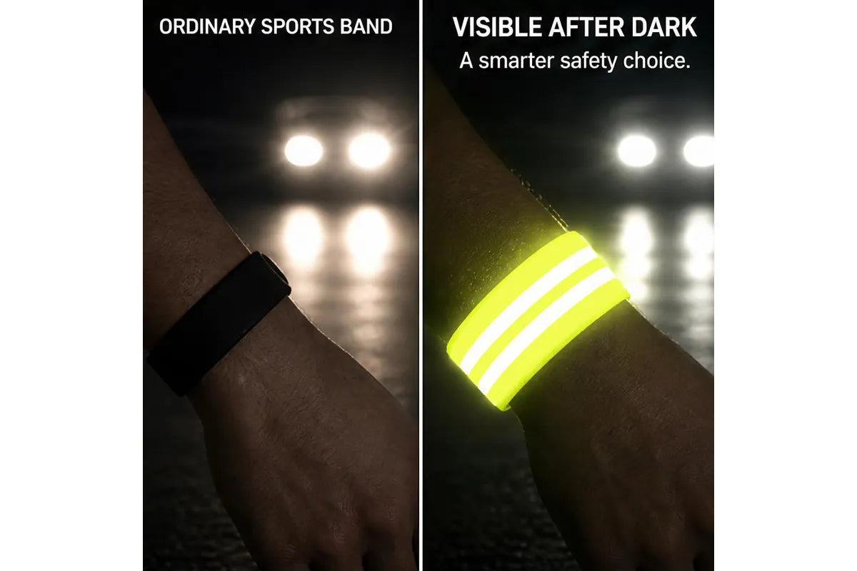 Reflective Wristbands 6 Pack Elastic Straps - High Visibility Bands for Cycling Running V1308-DSZKI-339
