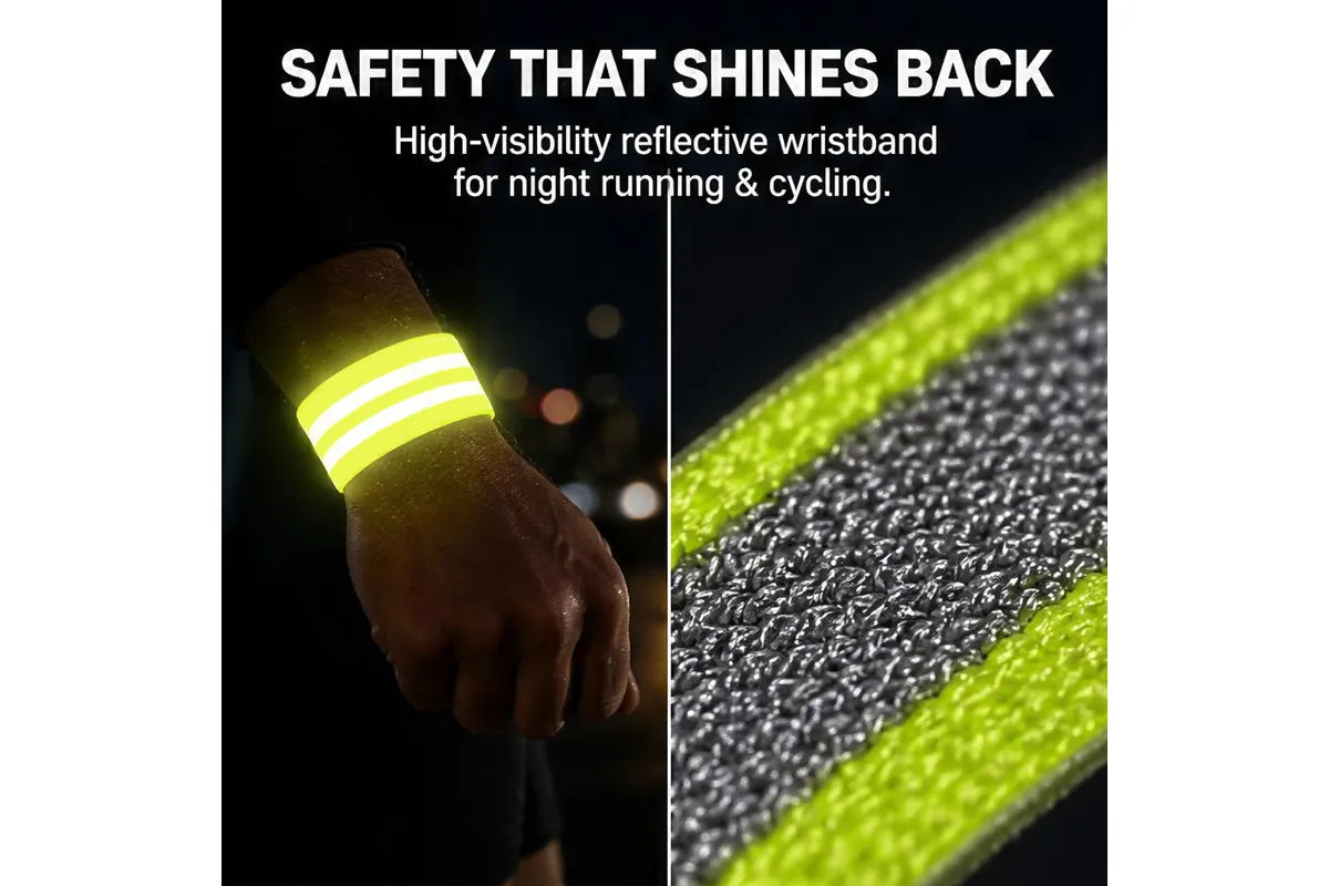 Reflective Wristbands 6 Pack Elastic Straps - High Visibility Bands for Cycling Running V1308-DSZKI-339