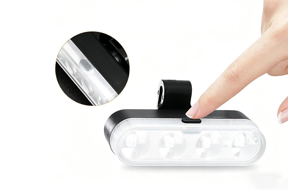 2Pcs Bike Tail Light 4 Modes Bike Rear Light Waterproof Bicycle Taillight-White V1308-DSZKI-341-1