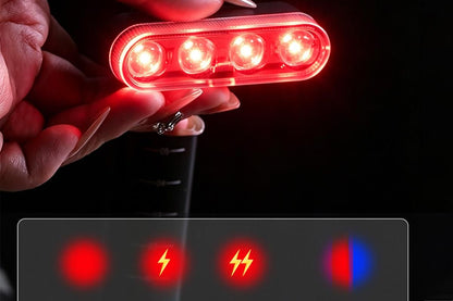 2Pcs Bike Tail Light 4 Modes Bike Rear Light Waterproof Bicycle Taillight-White V1308-DSZKI-341-1
