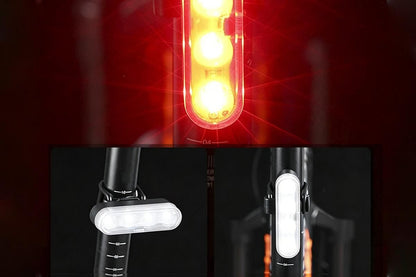 2Pcs Bike Tail Light 4 Modes Bike Rear Light Waterproof Bicycle Taillight-White V1308-DSZKI-341-1