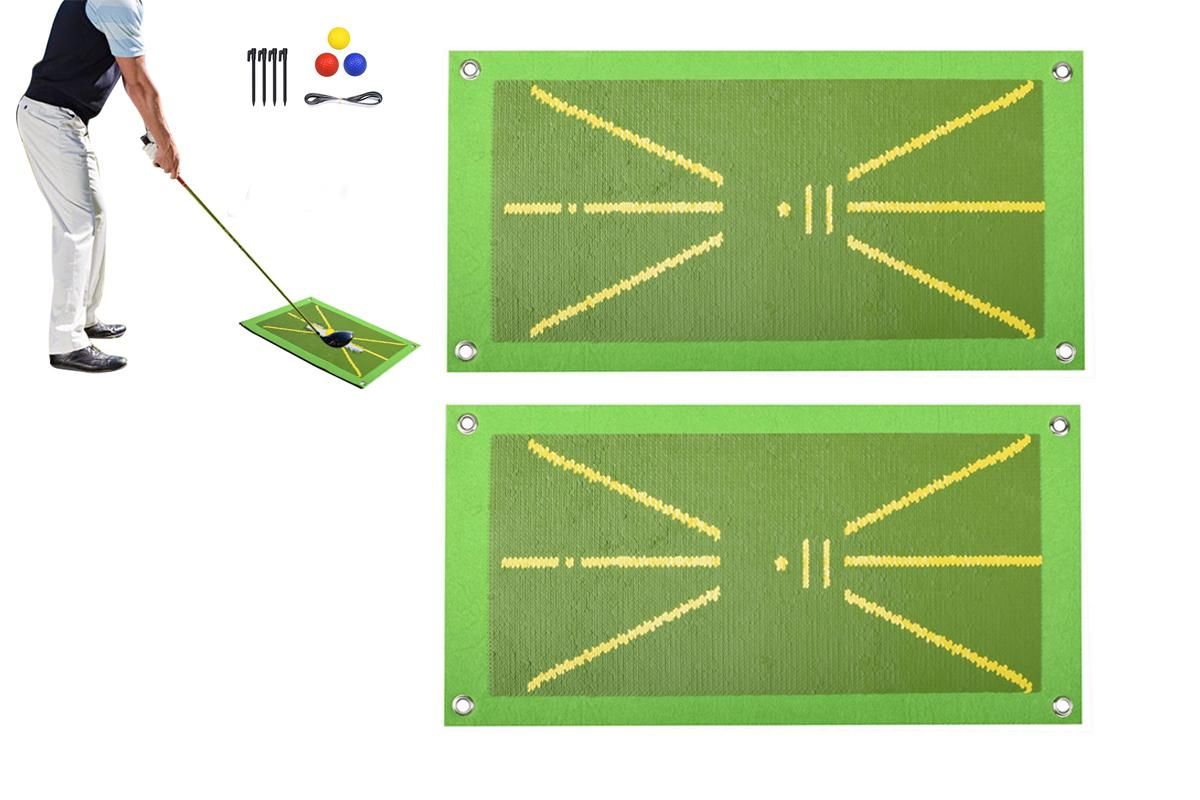2Pcs Golf Training Mat For Swing Detection Golf Training Aid For Indoor Outdoor V1308-DSZKI-342