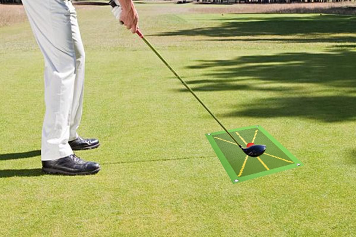 2Pcs Golf Training Mat For Swing Detection Golf Training Aid For Indoor Outdoor V1308-DSZKI-342