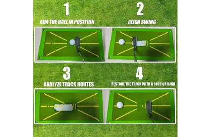 2Pcs Golf Training Mat For Swing Detection Golf Training Aid For Indoor Outdoor V1308-DSZKI-342
