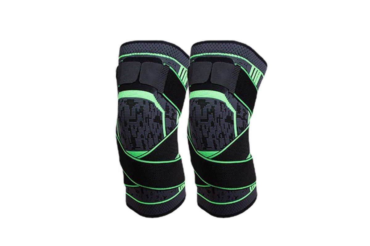 2Pcs Men Women Knee Compression Sleeve For Knee Pain Relief Supportive Knee Sleeve-Green M V1308-DSZKI-345-2
