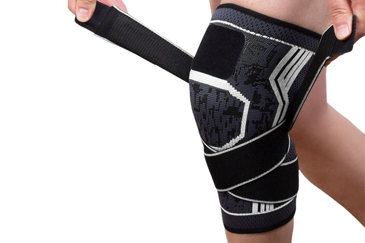 2Pcs Men Women Knee Compression Sleeve For Knee Pain Relief Supportive Knee Sleeve-Grey M V1308-DSZKI-346-2