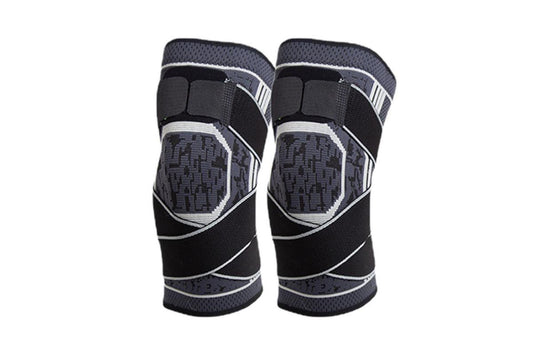 2Pcs Men Women Knee Compression Sleeve For Knee Pain Relief Supportive Knee Sleeve-Grey XL V1308-DSZKI-346-4