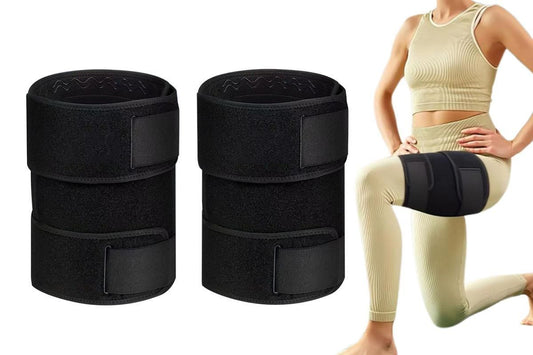 2Pcs Thigh Wrap Support Thigh Brace Adjustable Sleeve Support For Workouts V1308-DSZKI-347