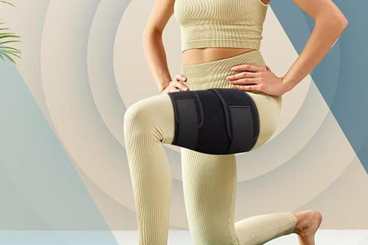 2Pcs Thigh Wrap Support Thigh Brace Adjustable Sleeve Support For Workouts V1308-DSZKI-347