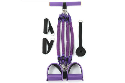 4 Tubes 4-in-1 Resistance Band Pedal Puller for Sit-Up Home Gym Yoga Pilates V1308-DSZKI-349